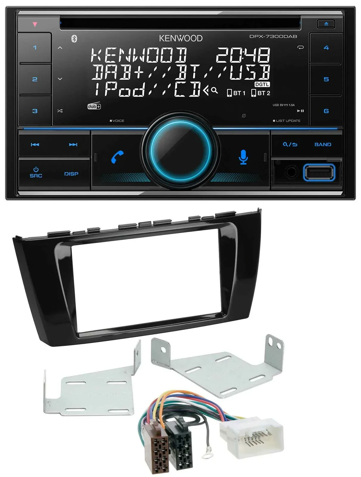 Kenwood CD 2DIN DAB USB MP3 Bluetooth Autoradio für Mitsubishi Mirage SpaceStar