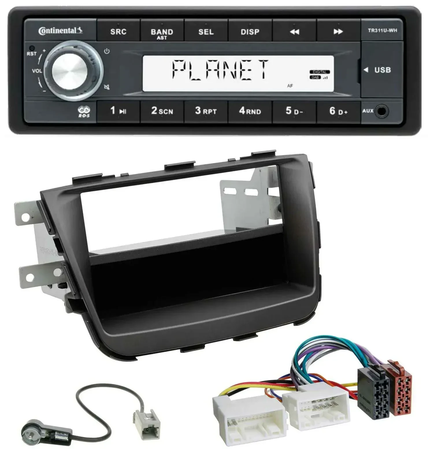 Continental USB MP3 AUX 1DIN Autoradio für Kia Sorento II XM Facelift 12-15