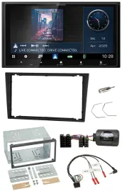 Kenwood Bluetooth 2DIN USB DAB Lenkrad Autoradio für Opel Corsa C Vectra C charc