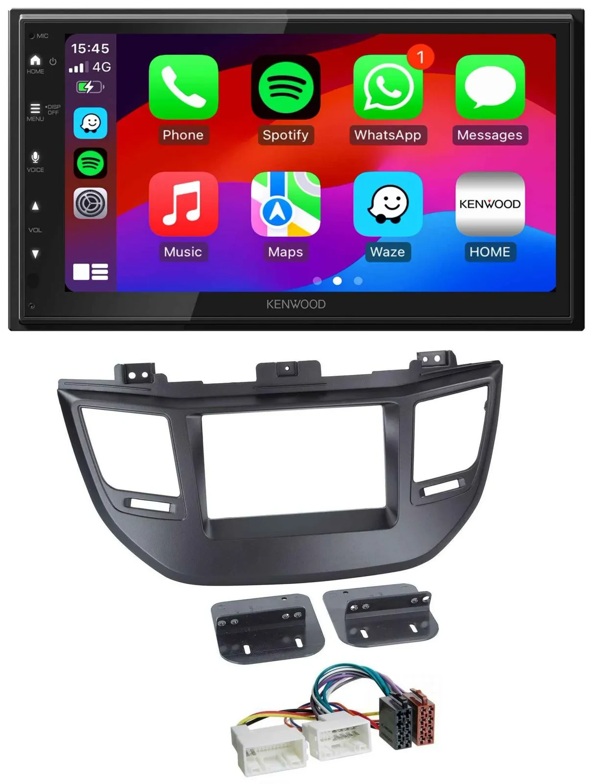 Kenwood MP3 USB DAB 2DIN Bluetooth Autoradio für Hyundai Tucson ab 15 schwarz