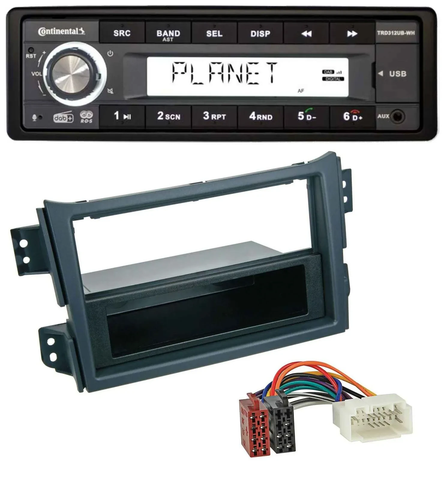 Continental USB 1DIN AUX DAB MP3 Autoradio für Opel Agila B 2008-2014 Suzuki Spl