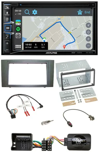 Alpine DAB TMC Bluetooth 2DIN USB Lenkrad Navigation für Ford Mondeo 2003-2007 s