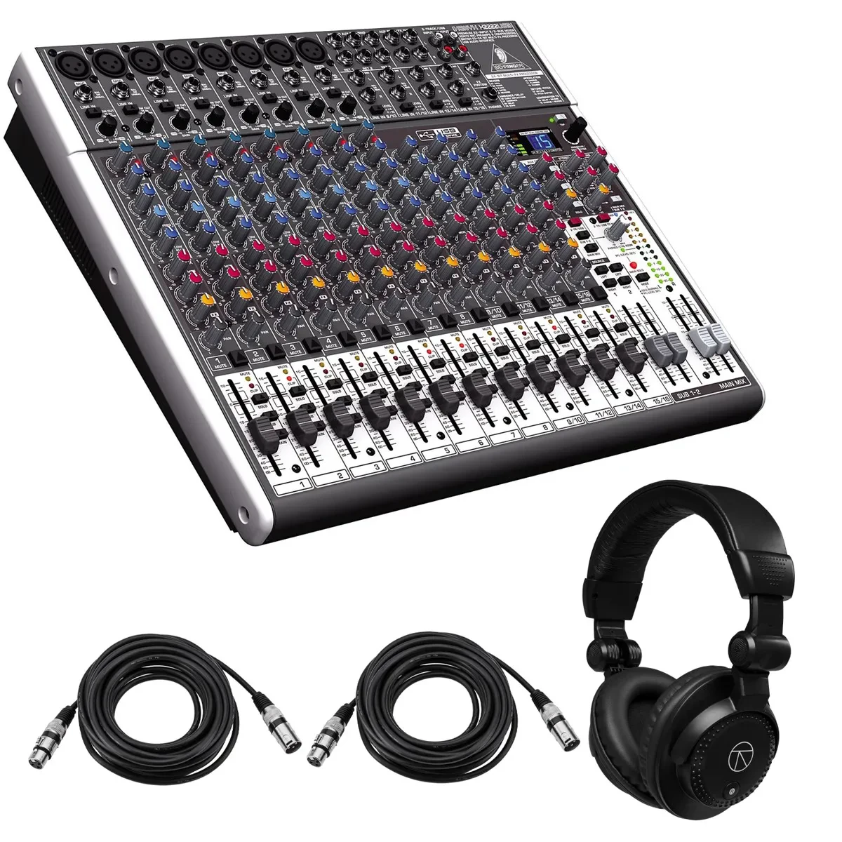 Аналоговый микшер Behringer XENYX X2222USB 22 входа, 2/2 шины, USB (набор)