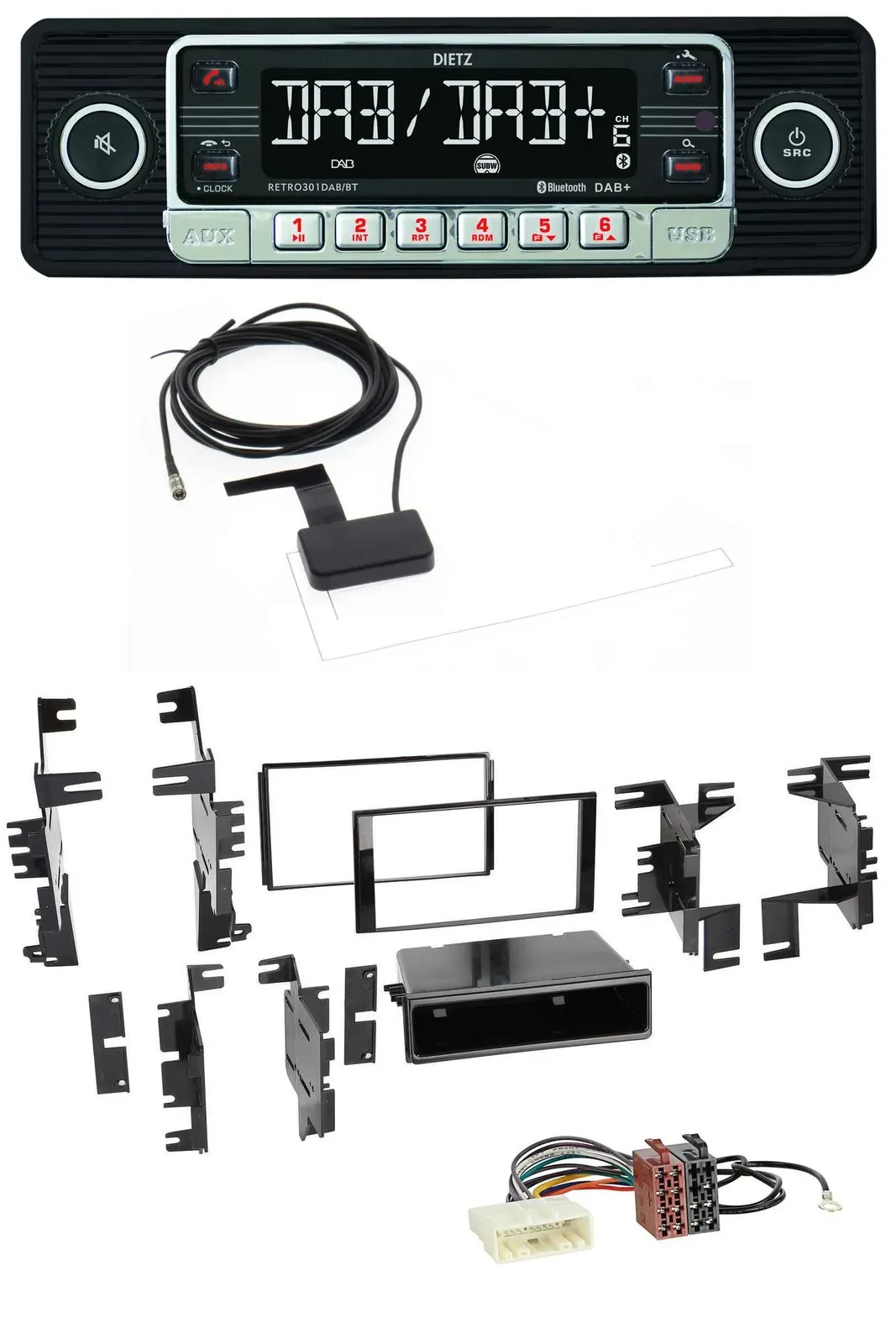 Dietz DAB Bluetooth USB MP3 Autoradio für Nissan Cube ab 09 Frontier ab 13 Juke