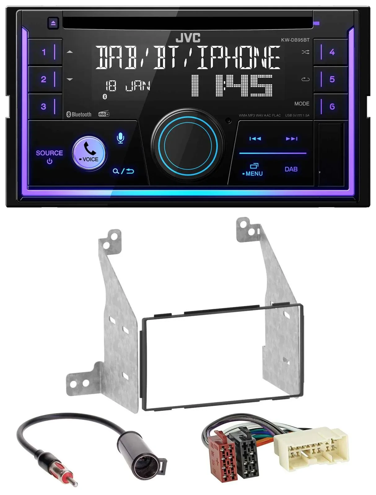 JVC MP3 USB 2DIN DAB Bluetooth CD Autoradio für Nissan Pathfinder 04-07