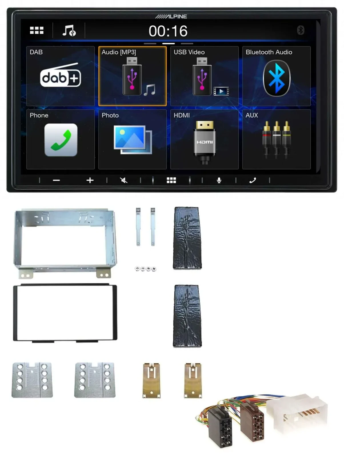 Автомагнитола для Kia Carnival II VQ (2006–2011) Alpine 2DIN Bluetooth DAB USB MP3
