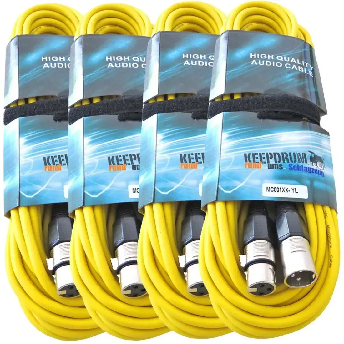 Микрофонный кабель keepdrum MC-001XX YW Yellow 10 м (4 штуки)