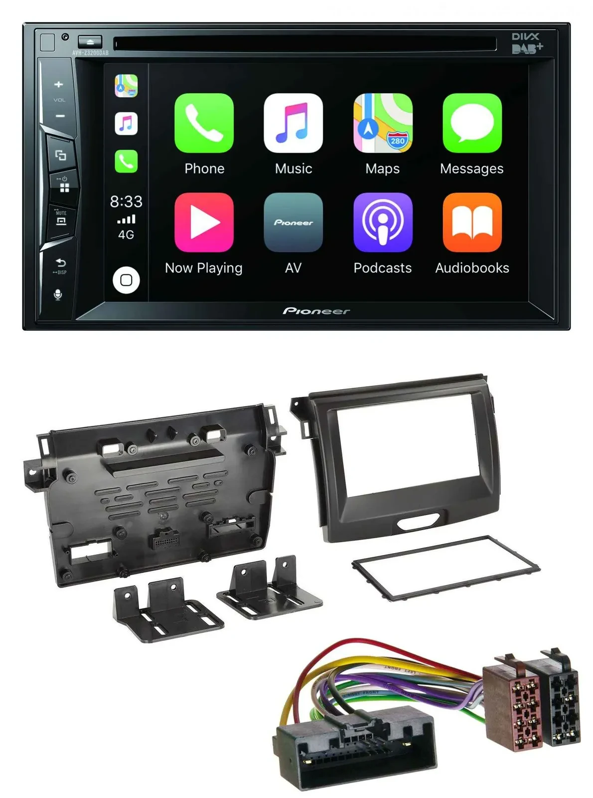 Pioneer MP3 USB DVD Bluetooth DAB 2DIN Autoradio für Ford Ranger 2AB ab 04/2015