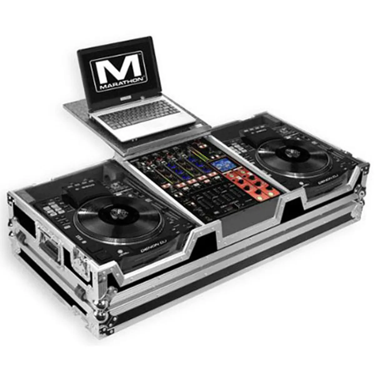 Marathon Flight Road MA-SC390012WLT Coffin Case with Laptop Shelf for 2x Large F