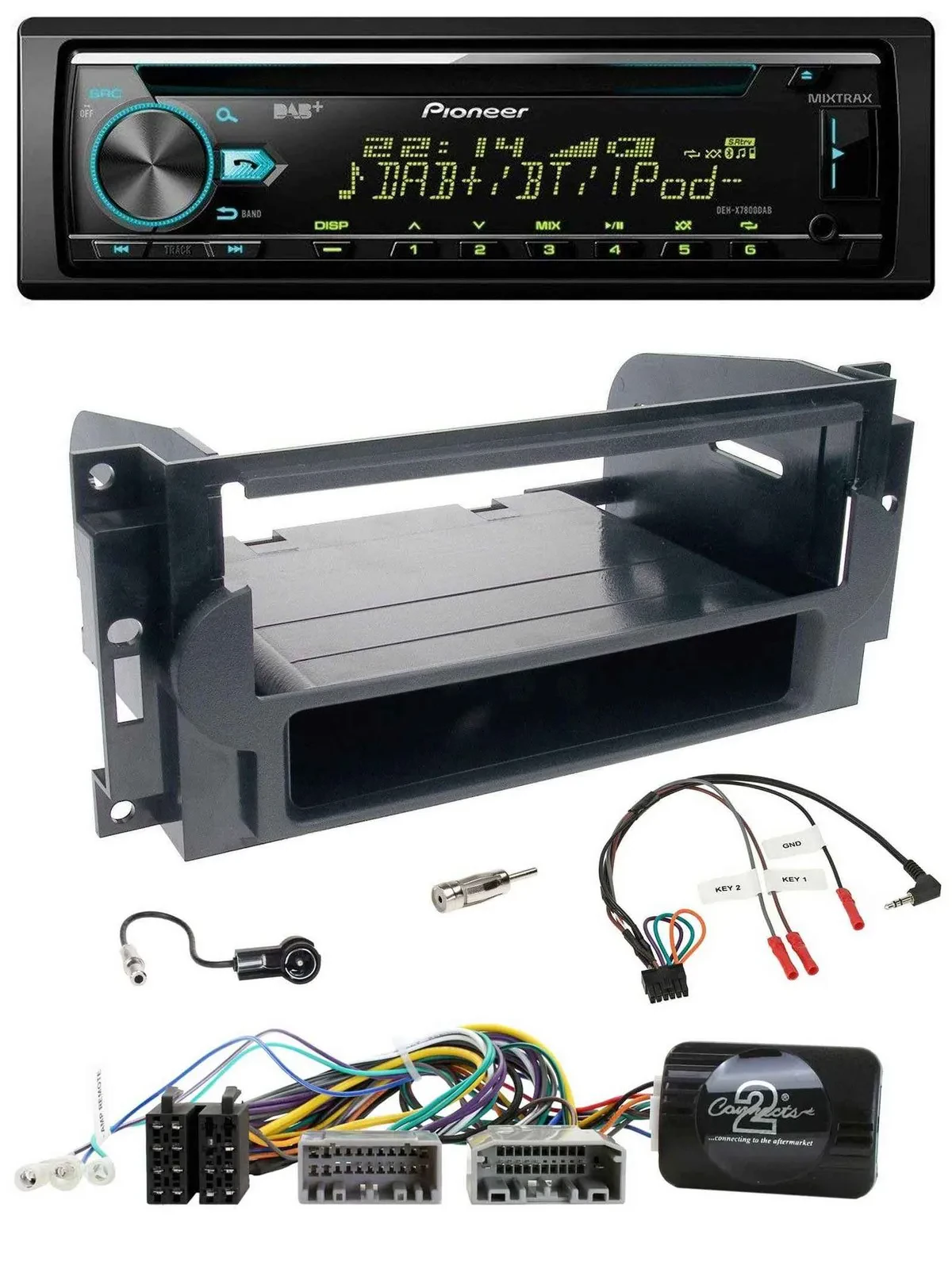 Pioneer DAB Lenkrad CD USB Bluetooth Autoradio für Dodge / Jeep
