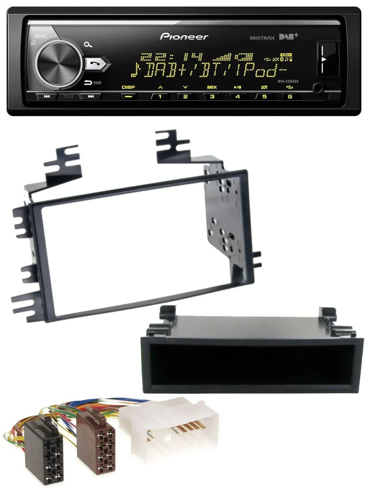 Автомагнитола Pioneer Bluetooth USB DAB MP3 для Kia Rio / Hyundai Accent (2006–2011)