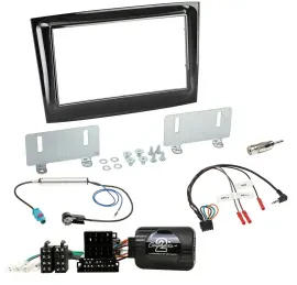 Einbauset Lenkradadapter Doppel DIN Autoradio für Fiat Doblo VDO ab 2015 piano