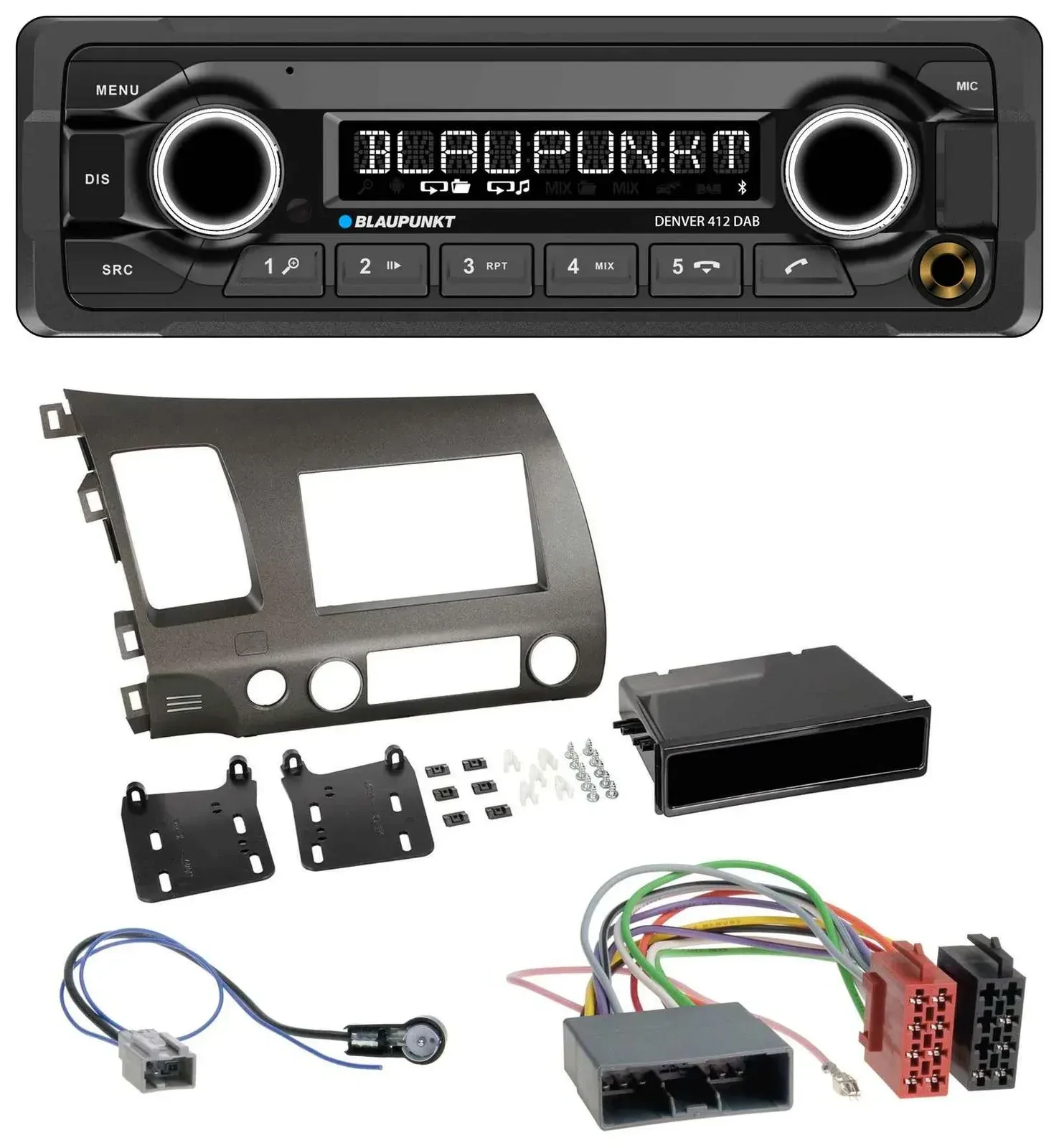Blaupunkt Bluetooth DAB MP3 USB Autoradio für Honda Civic Hybrid FD3 06-10 anthr