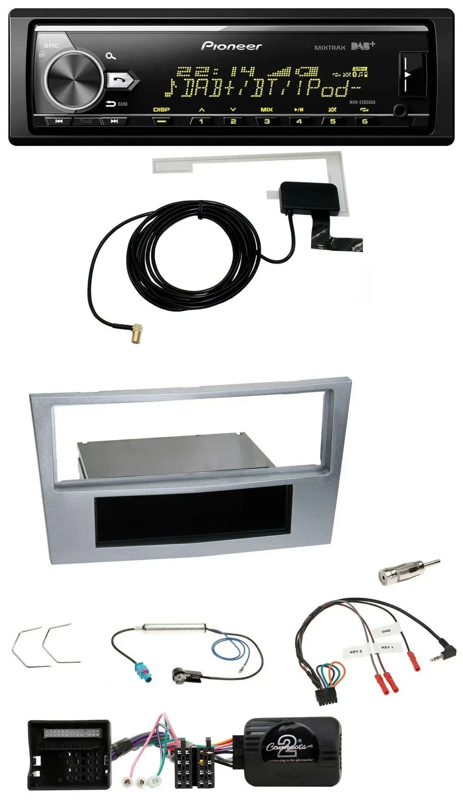 Pioneer Bluetooth DAB USB Lenkrad Autoradio für Opel Astra H Zafira B Corsa D ma