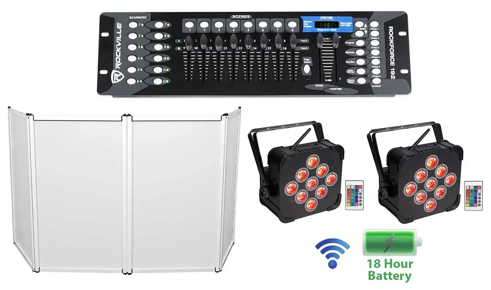 Комплект светового оборудования Rockville (2) BEST PAR 60+RFAAW+ROCKFORCE 192