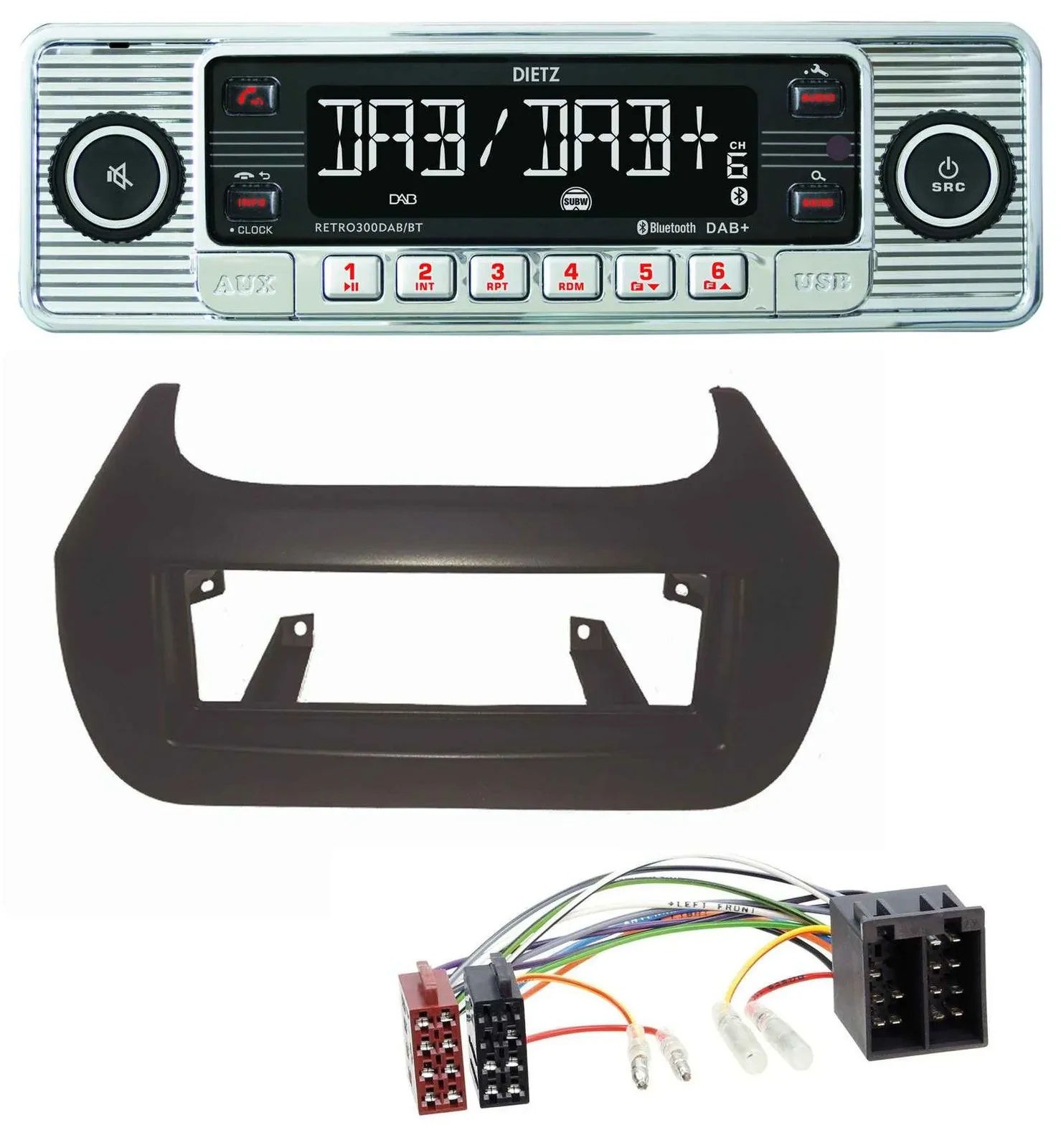 Dietz Bluetooth MP3 DAB USB Autoradio für Citroen Nemo Fiat Fiorino Qubo Peugeot