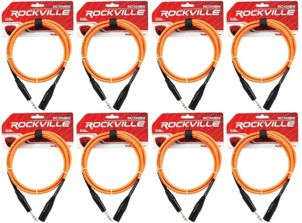 Коммутационный кабель Rockville RCXMB6-O Orange 1.8 м (8 штук)