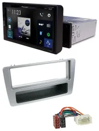Pioneer DAB MP3 Bluetooth USB Autoradio für Honda Civic 01-03 silber man. Klima.