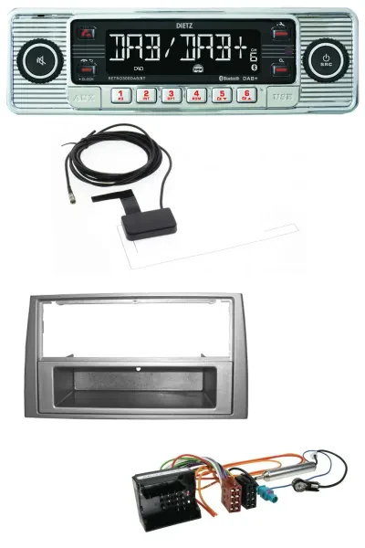 Dietz Bluetooth USB MP3 DAB Autoradio für Peugeot 308 07-09 dunkelsilber