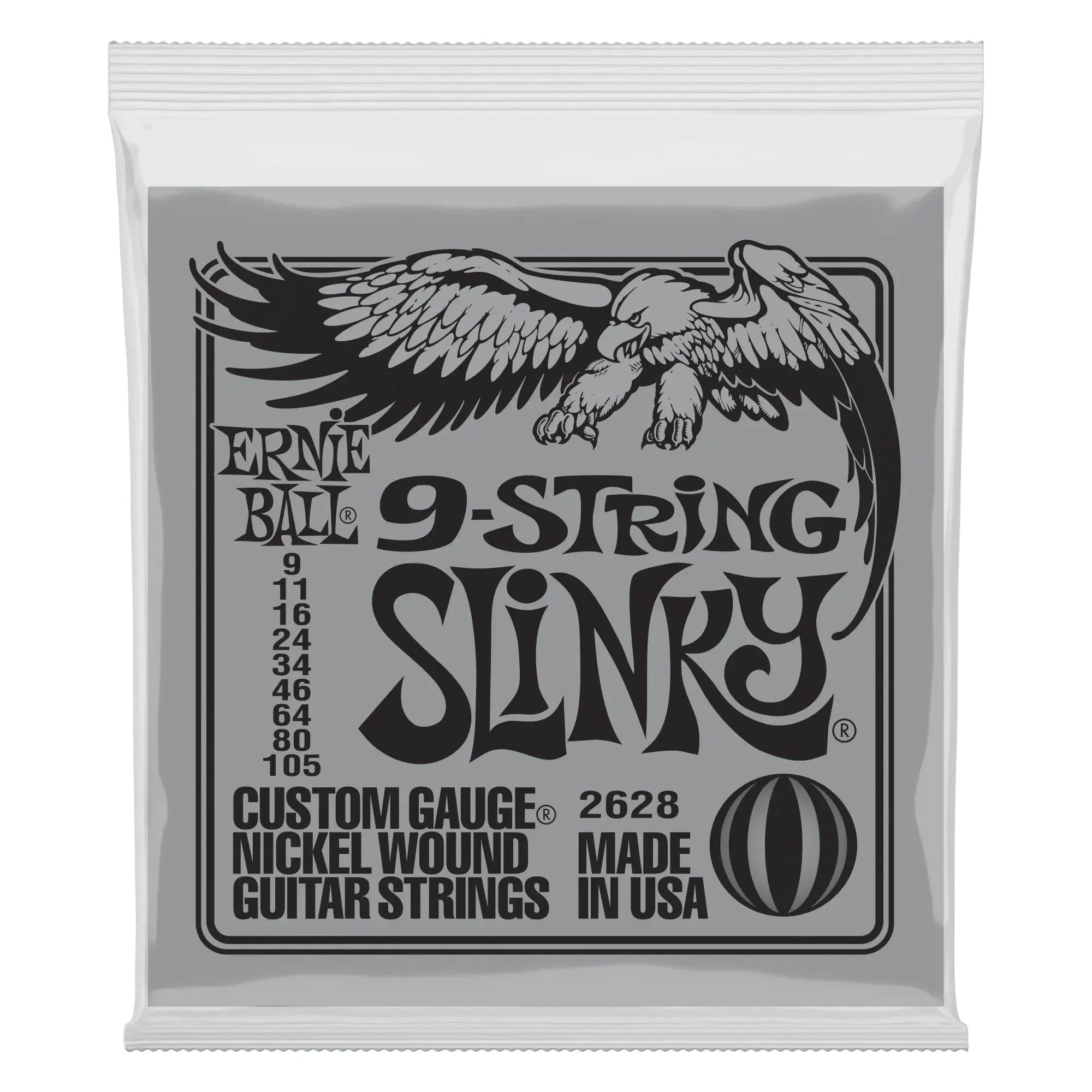 Струны для 9-струнной электрогитары Ernie Ball P02628 9-105