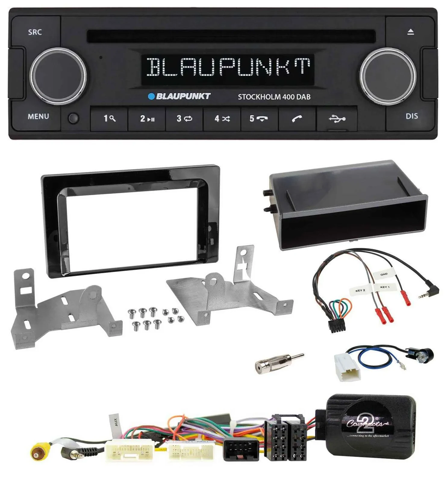 Blaupunkt Lenkrad Bluetooth DAB CD USB Autoradio für Toyota Aygo ab 2022 AB7 Kla