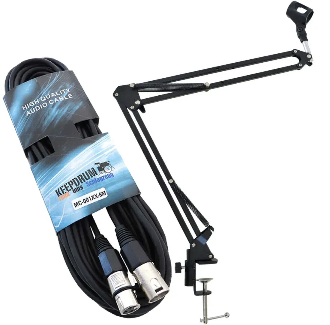 Стойка для микрофона keepdrum NB35 Black с кабелем