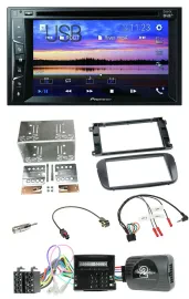 Pioneer Bluetooth 2DIN USB DVD DAB Lenkrad Autoradio für Ford S-Max Mondeo Profi