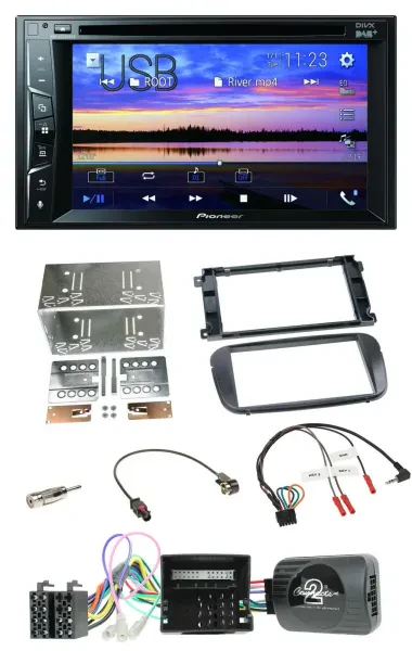 Pioneer Bluetooth 2DIN USB DVD DAB Lenkrad Autoradio für Ford S-Max Mondeo Profi