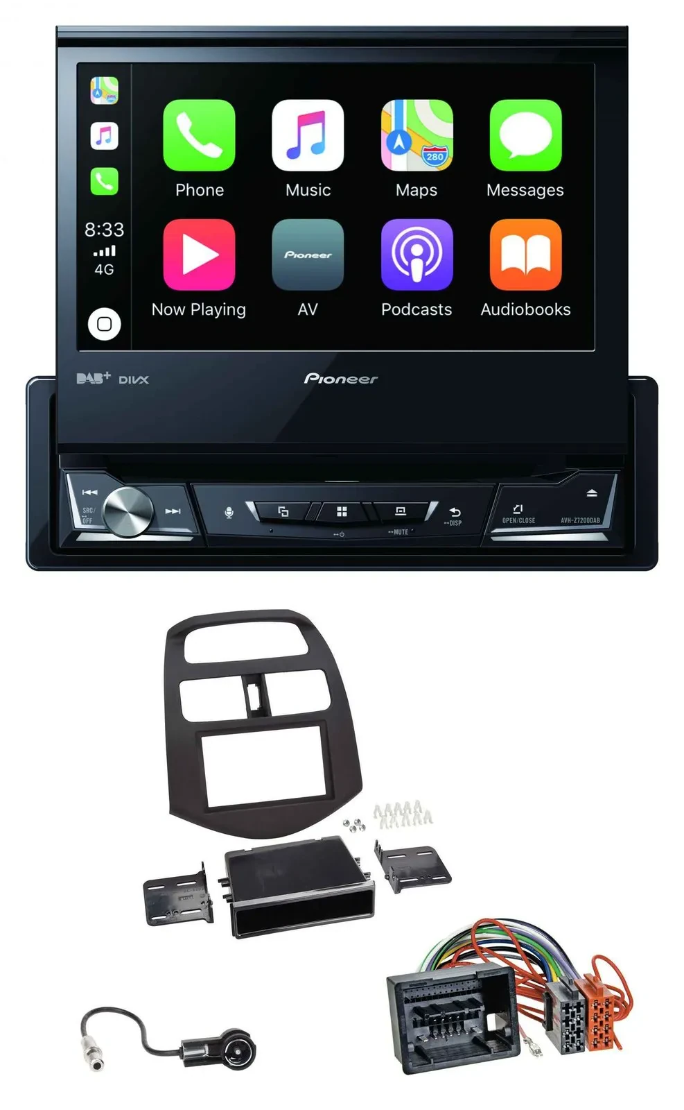 Pioneer DVD Bluetooth DAB USB MP3 Autoradio für Chevrolet Spark (ab 2013)