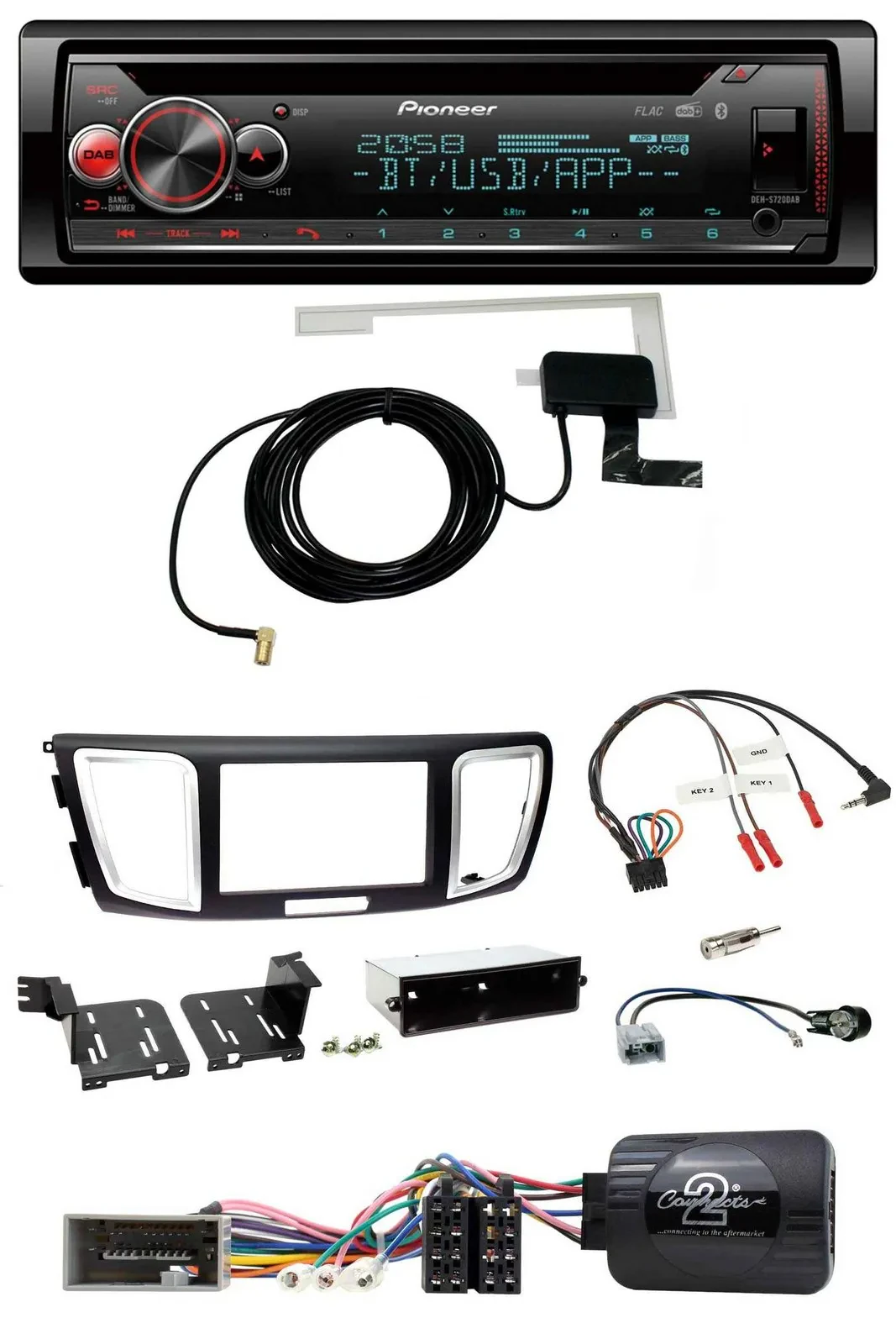 Pioneer DAB CD Lenkrad USB Bluetooth Autoradio für Honda Accord 2013-2015
