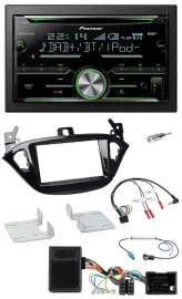 Pioneer Bluetooth Lenkrad DAB 2DIN USB CD Autoradio für Opel Adam ab 2013 Corsa