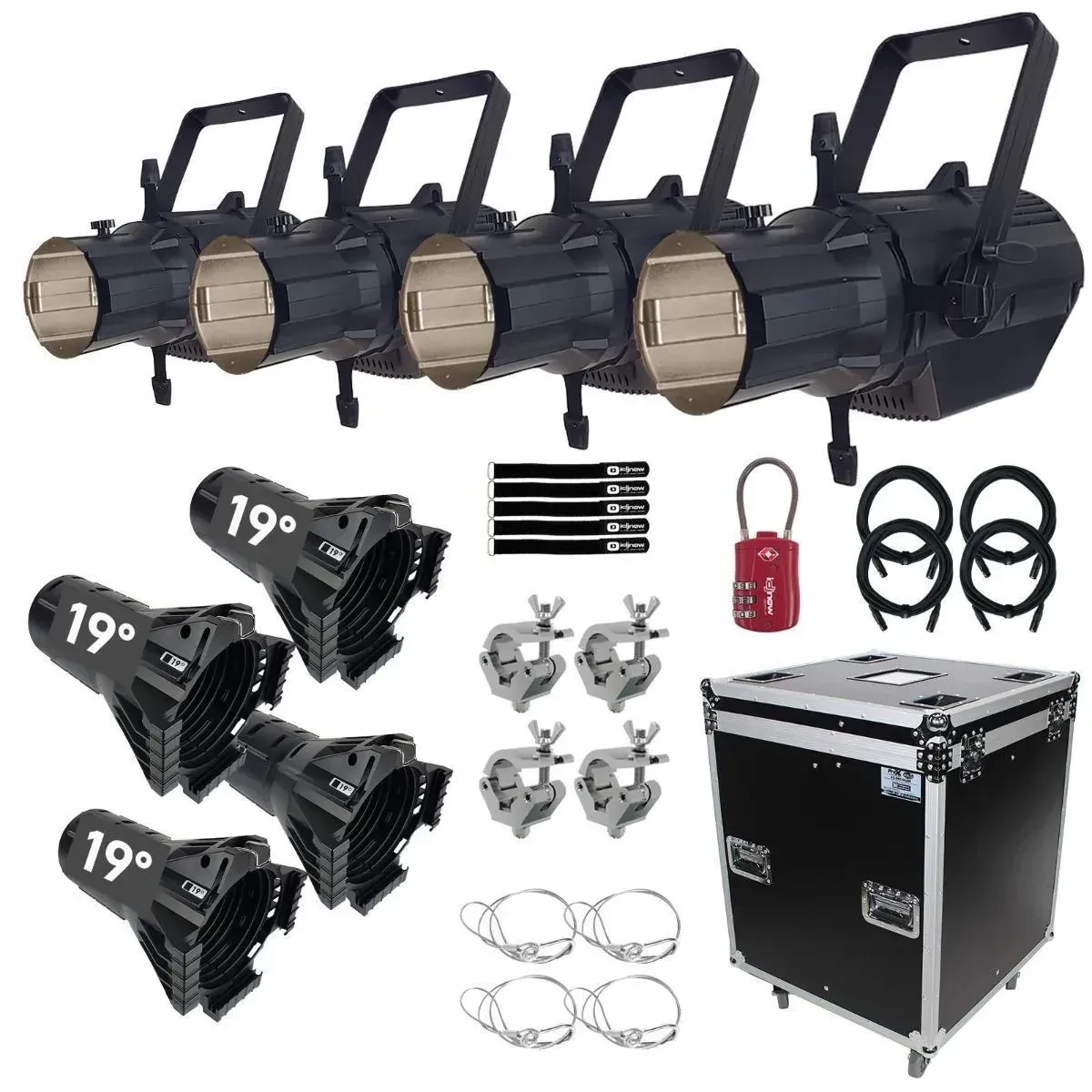 Светодиодный прибор Blizzard Lighting Aria Profile WW с аксессуарами (4 штуки)