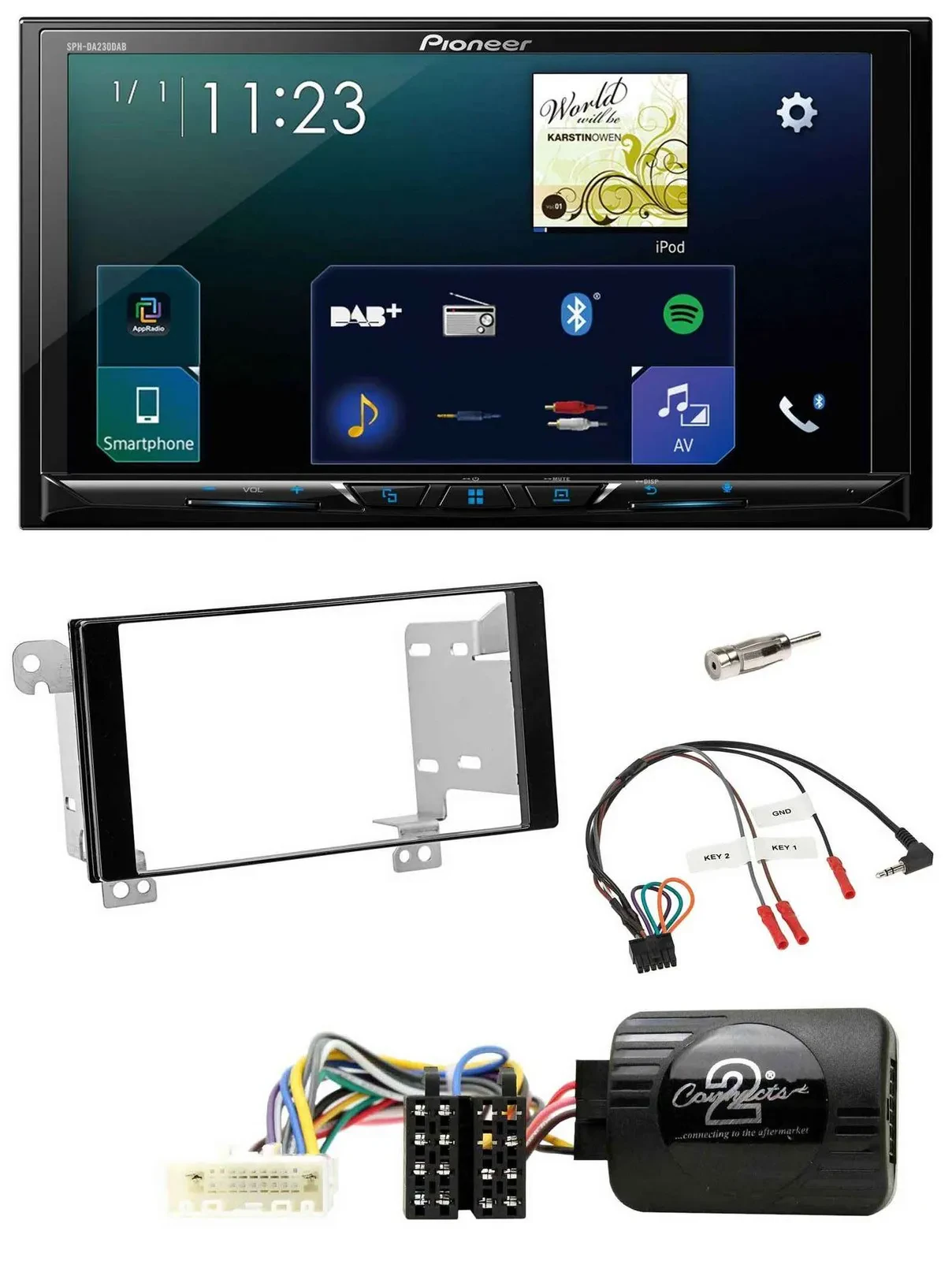 Pioneer Lenkrad Bluetooth USB 2DIN DAB Autoradio für Subaru ForesterSJ Impreza X