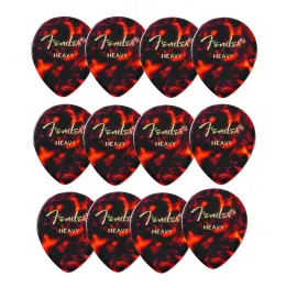 Медиаторы Fender 347 Classic Celluloid Shell Heavy (12 штук)