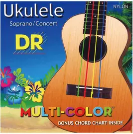 Струны для укулеле концерт или сопрано DR Strings UMCSC разноцветные