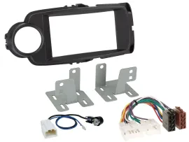 Einbauset Doppel DIN Autoradio für Toyota Yaris 11-20 schwarz