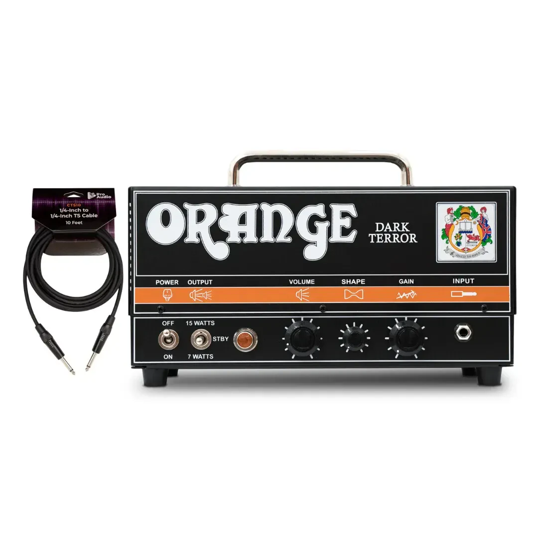 Усилитель для электрогитары Orange Dark Terror Black 15W с кабелем