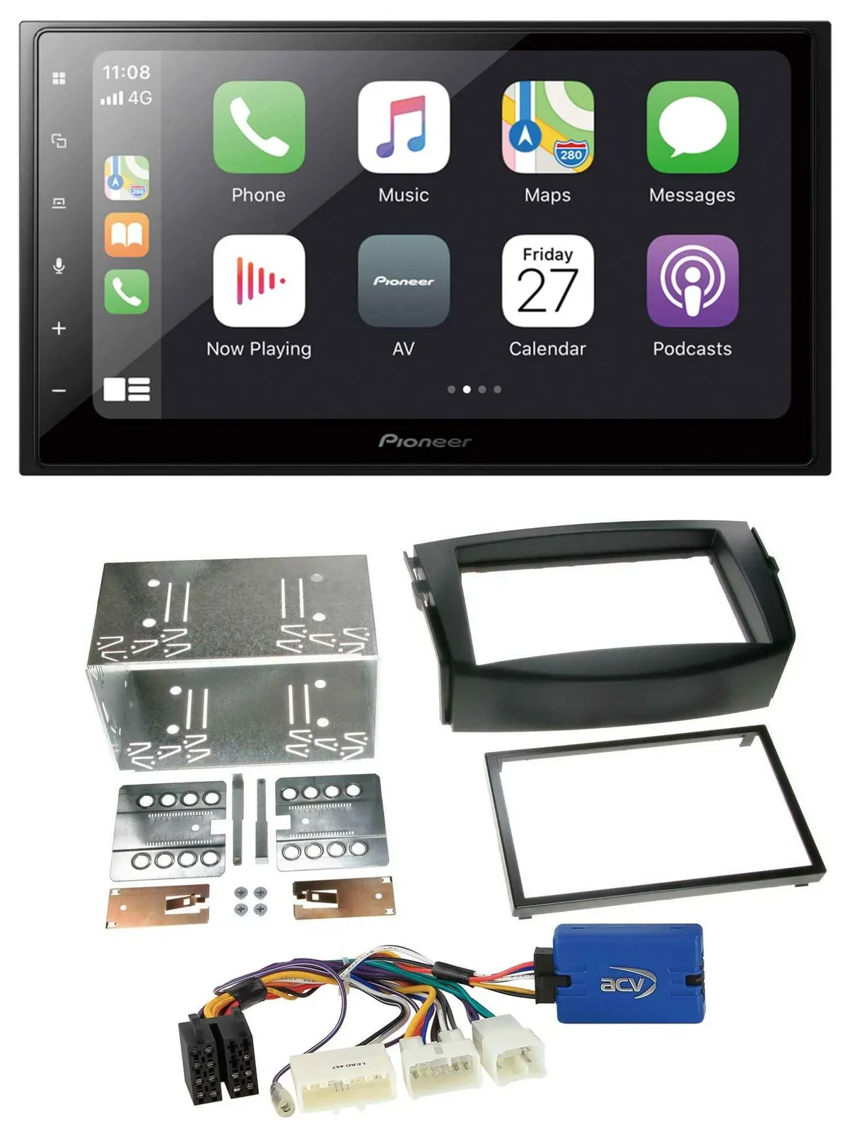 Pioneer MP3 Bluetooth DAB 2DIN USB Autoradio für Toyota RAV 4 2011-2013 28 Pin