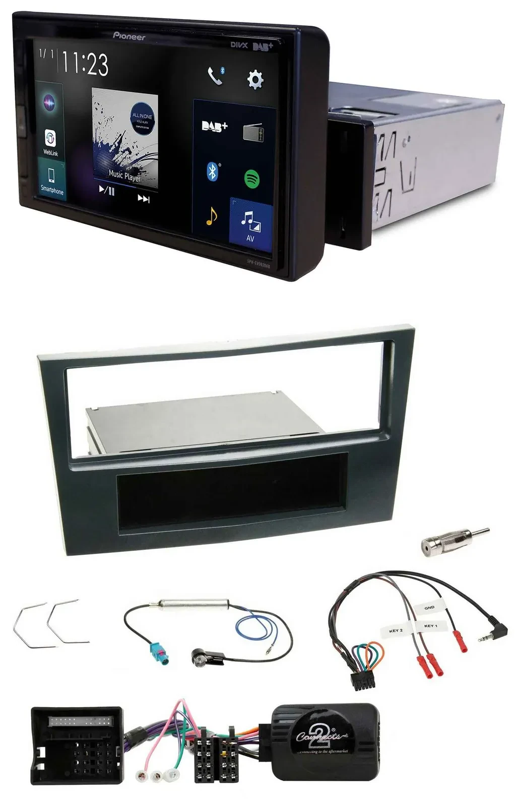 Автомагнитола Pioneer DAB Bluetooth USB для Opel Corsa D (2006–2008) черный