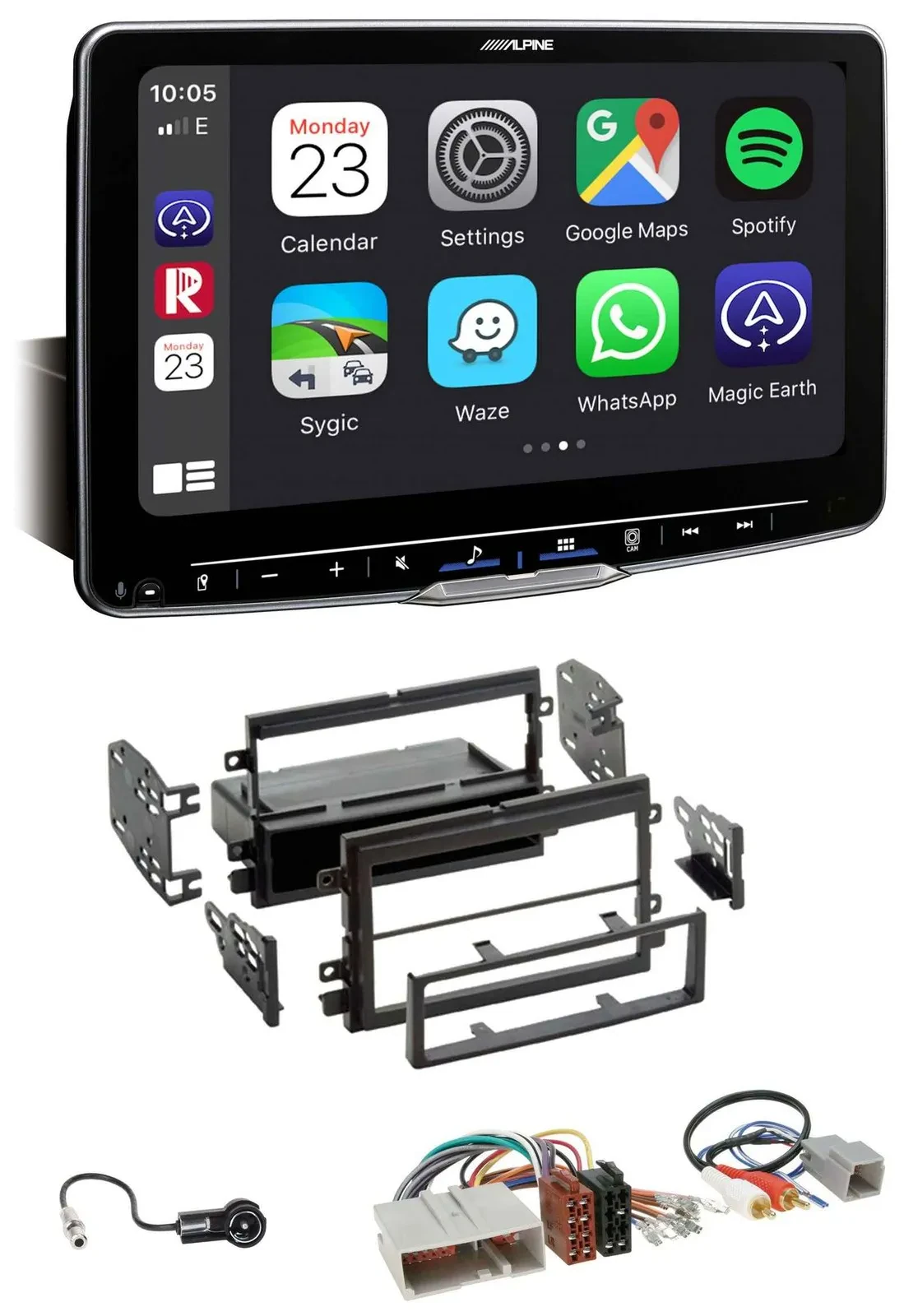 Alpine Bluetooth MP3 USB DAB Autoradio für Ford Mustang, F150 (2004-2009)