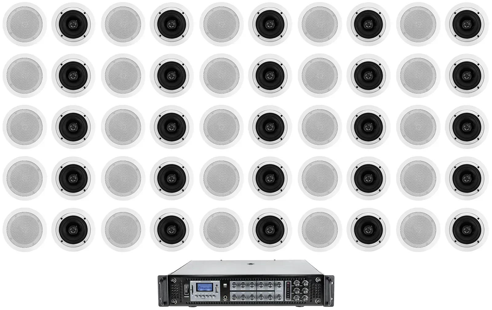 Потолочная акустика Rockville CC525T White с усилителем (50 штук)