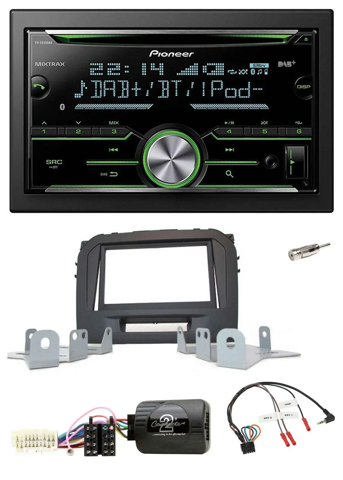 Pioneer Bluetooth Lenkrad DAB 2DIN USB CD Autoradio für Suzuki Vitara LY ab 04/2