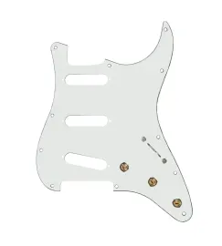 920D Custom SSS Pre-Wired Pickguard for Strat With A Parchment Pickguard and ...