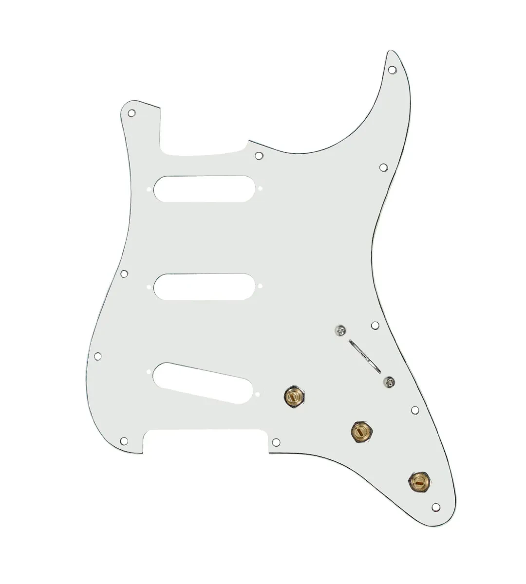920D Custom SSS Pre-Wired Pickguard for Strat With A Parchment Pickguard and ...