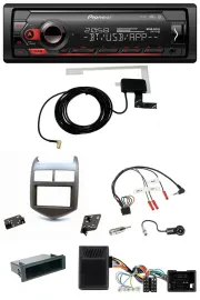 Pioneer DAB USB Lenkrad Bluetooth Autoradio für Chevrolet Aveo ab 11 dunkelgraum