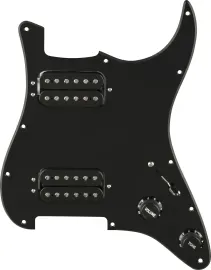 Fender Quadra Tap HH Pre-Wired Stratocaster Pickguard, 11-Hole, Black