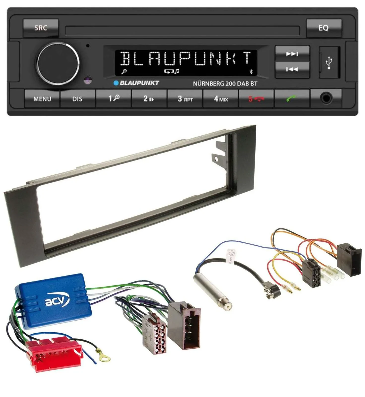 Blaupunkt USB DAB MP3 Bluetooth Autoradio für Audi A3 8P 03-06 Aktivsystem Mini-