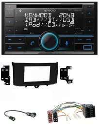 Kenwood CD 2DIN DAB USB MP3 Bluetooth Autoradio für Smart ForTwo 10-15 ISO Profi