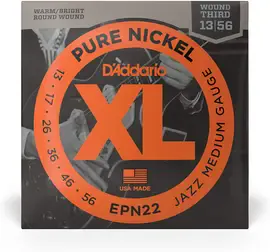 Струны для электрогитары D'Addario EPN22 XL Pure Nickel 13-56