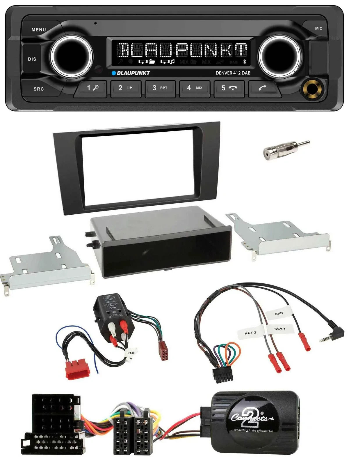 Blaupunkt Bluetooth DAB Lenkrad USB Autoradio für Audi A4 B5 1999-2001 BOSE Voll